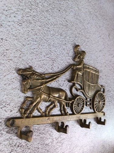 Vintage solid brass horse and - solid,