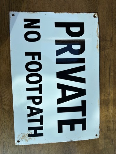 Enamel sign original private