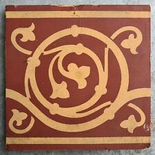 Victorian Arts & Crafts Reclaimed 6"x6" Red Encaustic Tiles By Maw & Co