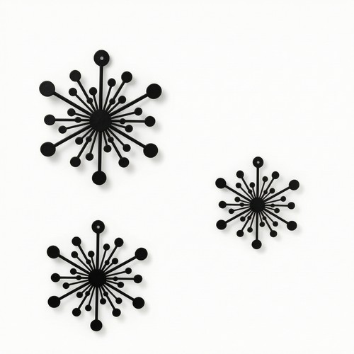 Pieces sunburst wall decor - wall,