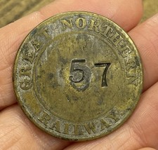 GREAT NORTHERN RAILWAY LOCO DEPARTMENT TOKEN TALLY WORKS CHECK