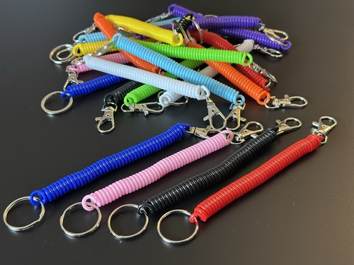 Spring keyrings plastic - 4,