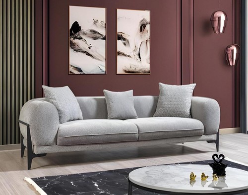 Light grey seater elegant - grey, 3