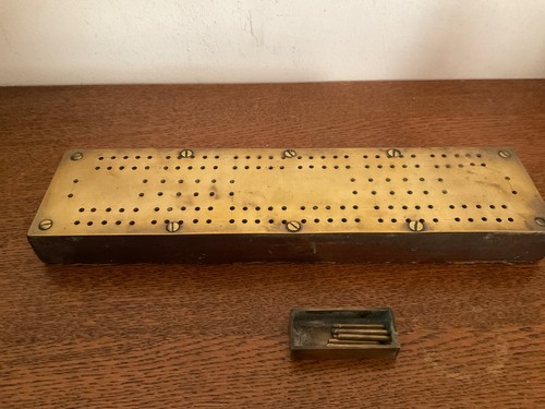 Antique heavy brass wooden - on,