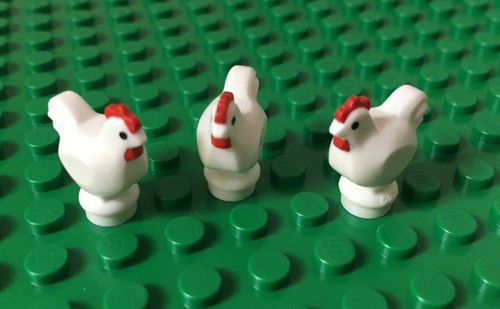 Lego new chickens white - x,
