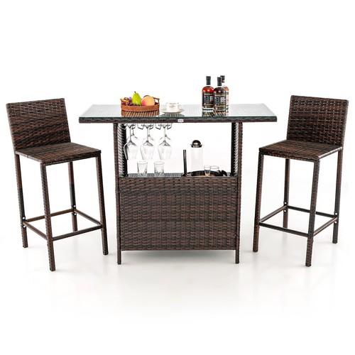 Piece outdoor bar set with - 3,
