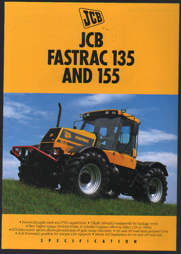 Jcb fastrac 135 and 155 - and,