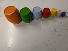 Vintage 1960s Billie and his 7 barrels nesting toy Kiddicraft COMPLETE