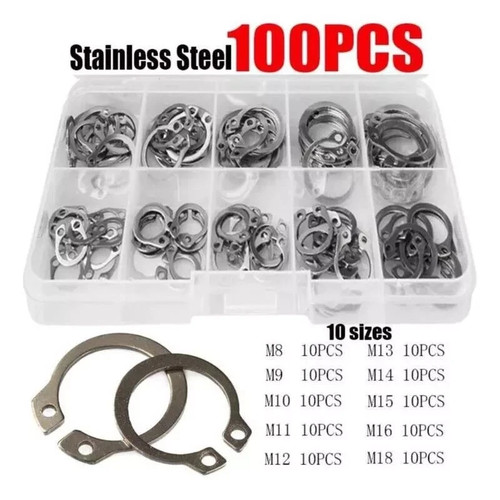 100pcs 304 stainless steel - 100pcs,