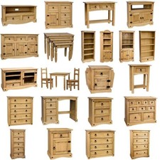 Corona Solid Pine Mexican Living Bedroom Dining Room Waxed Furniture Tables