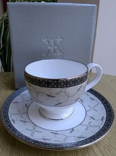 William Edwards English garden cups & saucers fine bone china BNIB superb