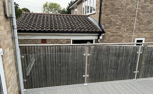 Clear glass balustrade panels - clear,