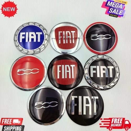 Stickers fiat car - 4x,