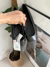 Zara Black Leather Pointed