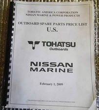 2009 Tohatsu Nissan Outboard Spare Parts Price List Catalog  US FREE SHIPPING