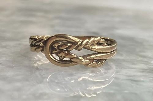 9ct yellow gold ring double - gold,