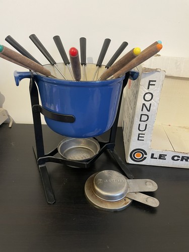 Creuset blue fondue set - blue,