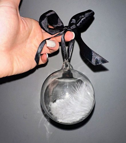 Clear glass round - round, hanging