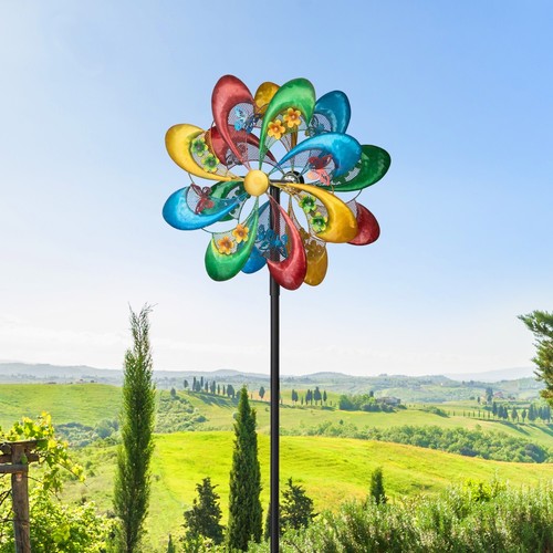 Metal windmill garden art - windmill,