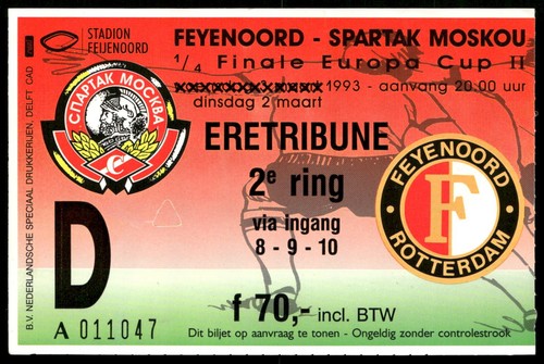 Ticket 1993 feyenoord - 1993,