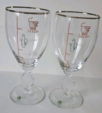 A Pair Of Irish Coffee Glasses With Measurements And Pictures