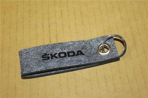 Skoda felt keyring - skoda,