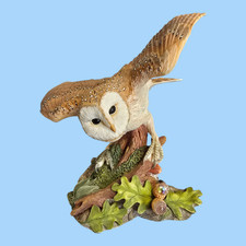 Ceramic Barn Owl Figurine w/