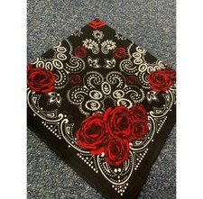 Red Rose Bandana Head Neck