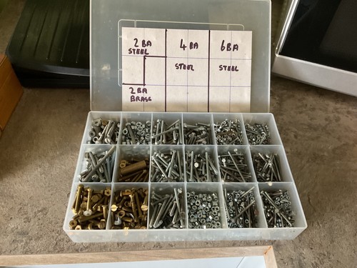 Box small nuts and - of, bolts