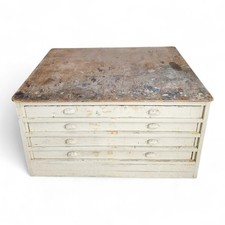 Antique Plan Chest of 4
