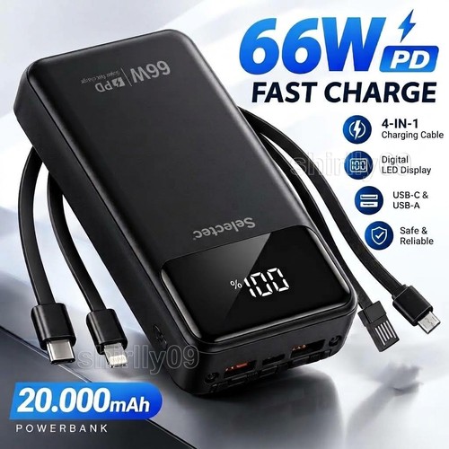 Power bank 20000mah 66w - power,