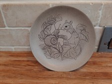 Vintage Snail & Mouse POOLE POTTERY Barbara Linley Adams Studio Stoneware  Plate