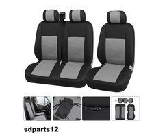 Grey fabric seat covers 2+1 truck van for Renault Trafic Master