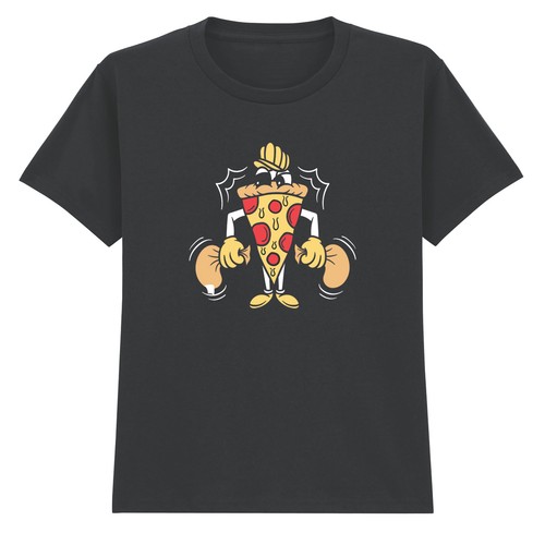 Strong muscular pizza slice - strong,