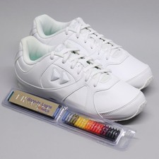 NEW Kaepa Cheerful White Cheer Shoes Womens Size 6.5 Color Snap In Logos 6315