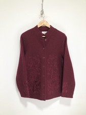 Maroon Boiled Wool Jacket UK
