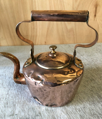 Antique english copper kettle - antique,
