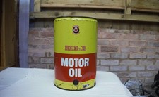 Vintage REDEX Oil Can Drum 5 Gallon Shell Esso Castrol