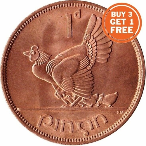 Ireland one penny - ireland, coin