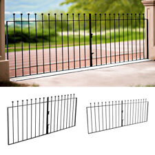 Metal Garden Double Driveway Gate Fence Wrought Iron Gates Panel Patio Barrier