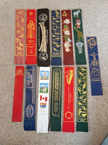 Vintage leather bookmarks - 13, x