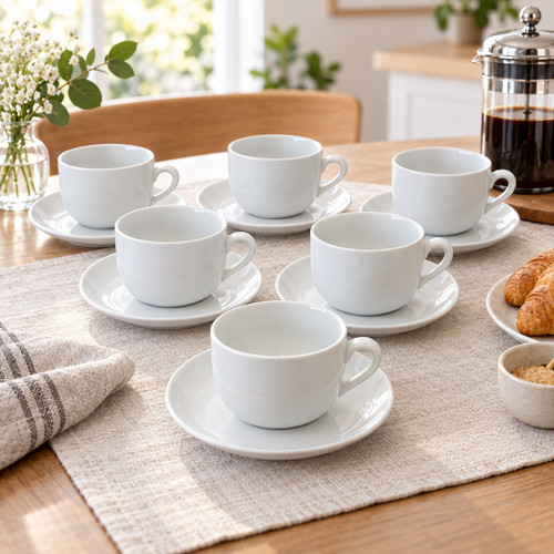 Creatable white coffee cups - coffee,