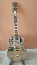 OZARK Resonator Guitar  Engraved Metal Body (Nickel/ Brass) [3515BE] 