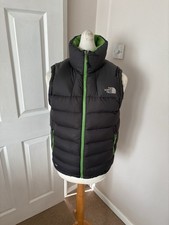 Men’s Grey & Green The North Face 700 Down Puffer Gilet Size Small 