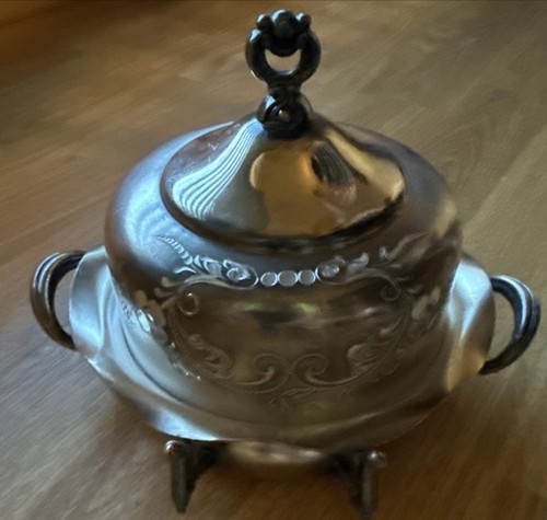 Vintage silver server dish - vintage,