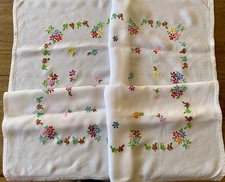 VINTAGE WHITE HAND EMBROIDERED