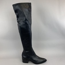 Donald J Pliner Dayle Black Over The Knee Zip Pull On Sexy Boots US6.5 M UK4