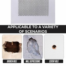 1-12pc Wall Repair Patch Drywall Ceiling Holes Plaster Self Adhesive Mesh Kit UK