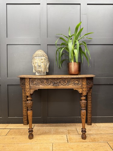 Antique carved oak side - antique,