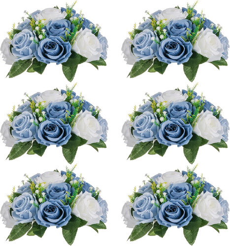 Blue silk flower - flower, kissing